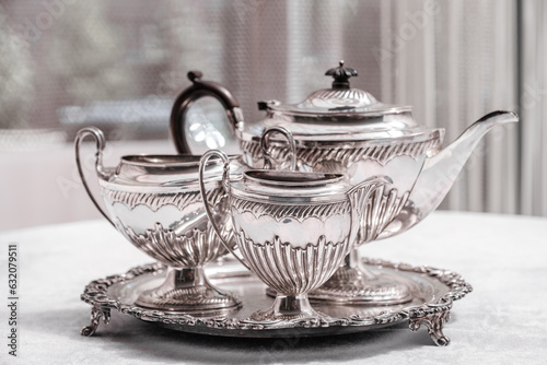 Vintage silver tableware 120 years old France handmade antiques