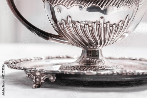 Vintage silver tableware 120 years old France handmade antiques