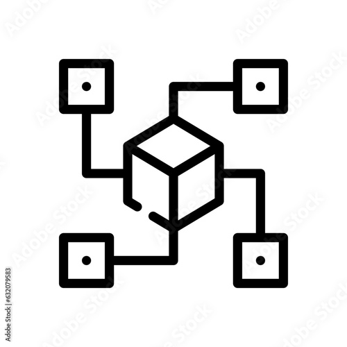 distributed line icon
