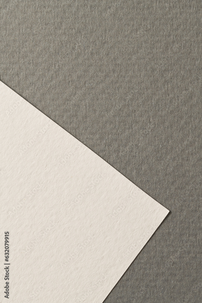 Rough kraft paper background, paper texture different shades of grey. Mockup with copy space for text.