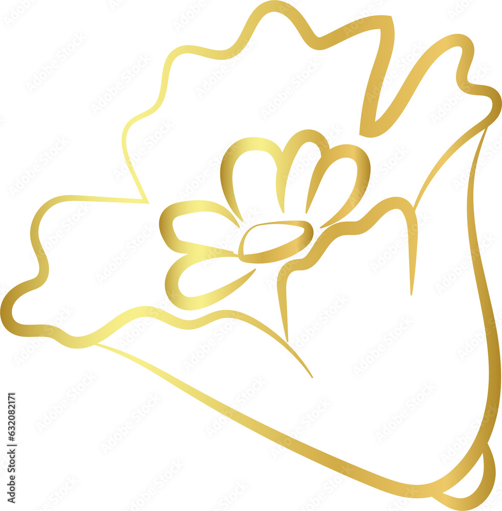 aesthetic gold flower line art element design aesthetic gold flower line art element design