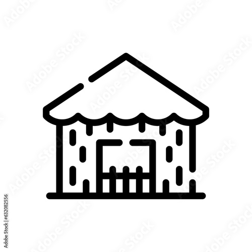 hut line icon