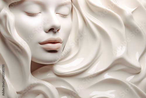 Cosmetic cream background.
