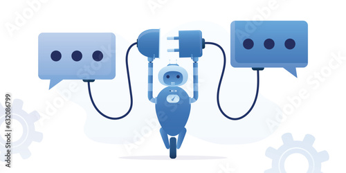 Successful negotiations, robot assistance in finding solution. Communicate with AI to solve problem, discussion or meeting to get new ideas. Chat bot connect plug between conversation.