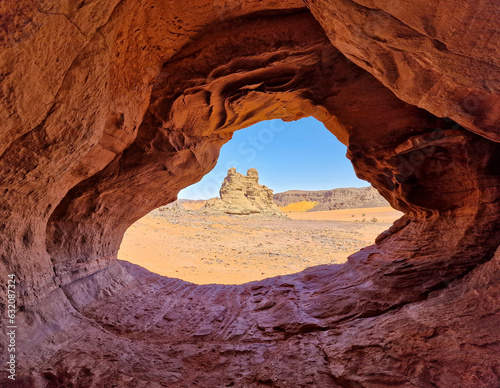 Rock formations in Tassili national park Algeria 