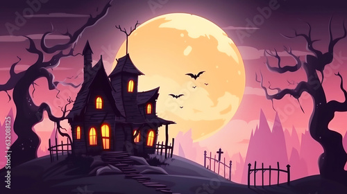 Halloween holiday mystery landscape.