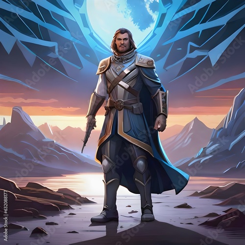 fantasy warrior God of thunder