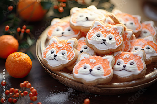 Sugar cookies in the shape of  fox © reddish