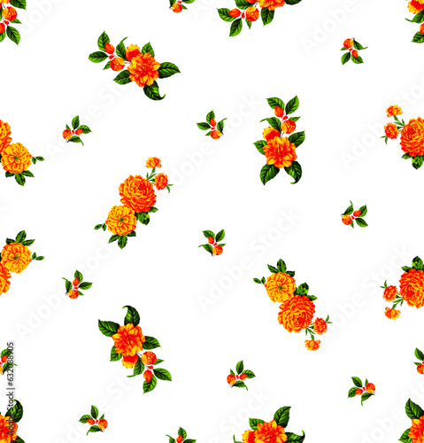 flower all over pattern multi colour abstract seamless white background