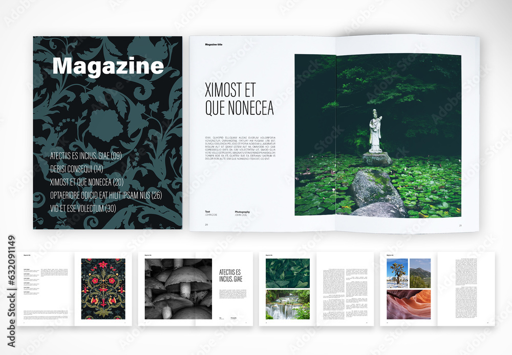 Minimal Magazine Stock Template | Adobe Stock