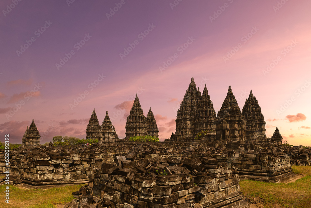 Prambanan, a Hindu temple compound in Yogyakarta, southern Java, Indonesia,