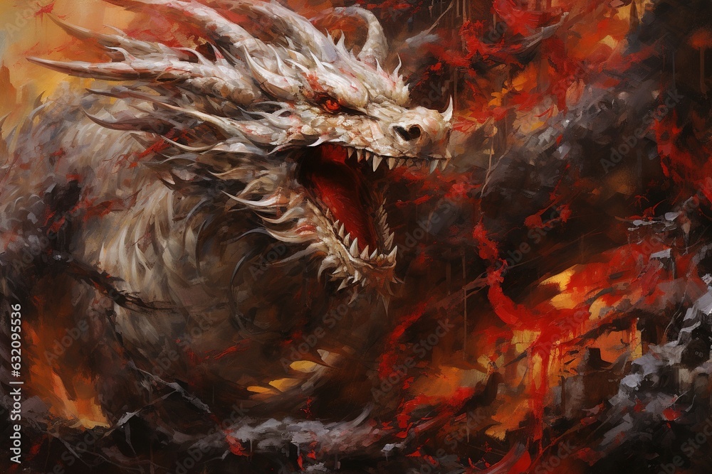 Generative AI Dragon Drawn Fantasy Illustration In Impasto Style   1000 F 632095536 9mLyoYBq0A8mgTMZcLV1MTwKEUYYqF84 