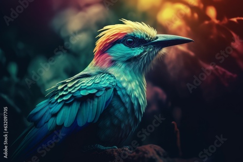 Tropical bird colorful nature. Generate Ai © nsit0108