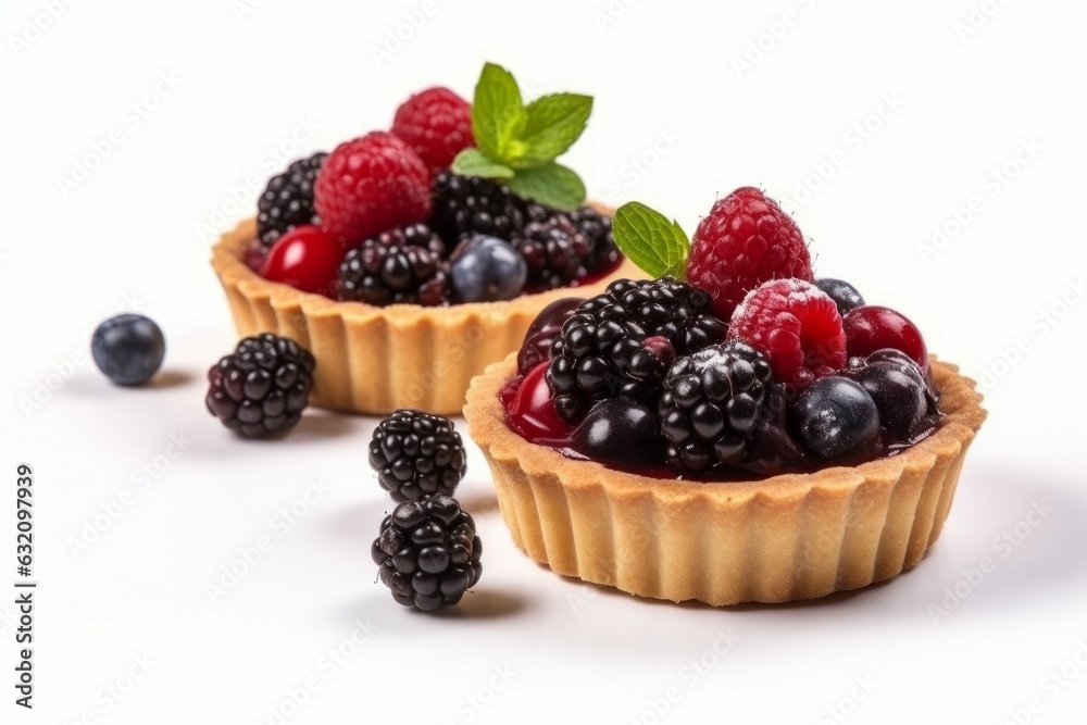 Two berry tarts. Generate Ai Two berry tarts. Generate Ai