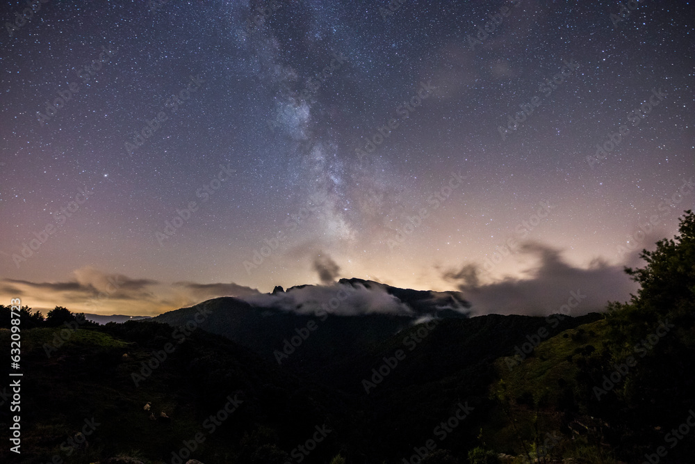Milky way in Puigsacalm peak, La Garrotxa, Spain
