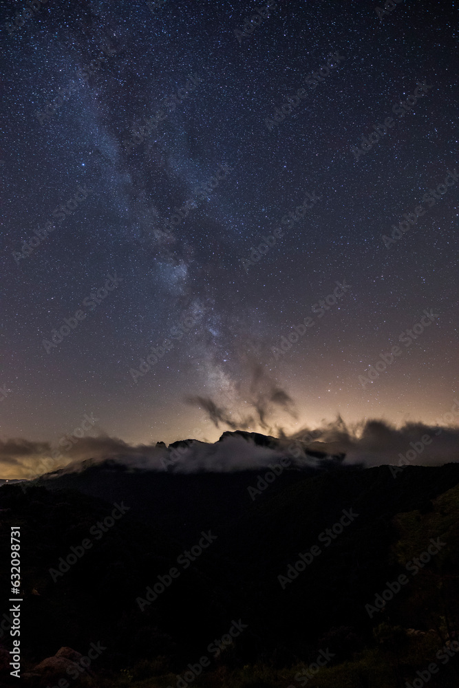 Milky way in Puigsacalm peak, La Garrotxa, Spain