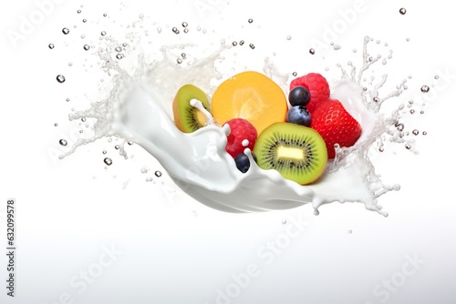 Fruits and Yogurt Splashes  Fresh and Creamy Fusion