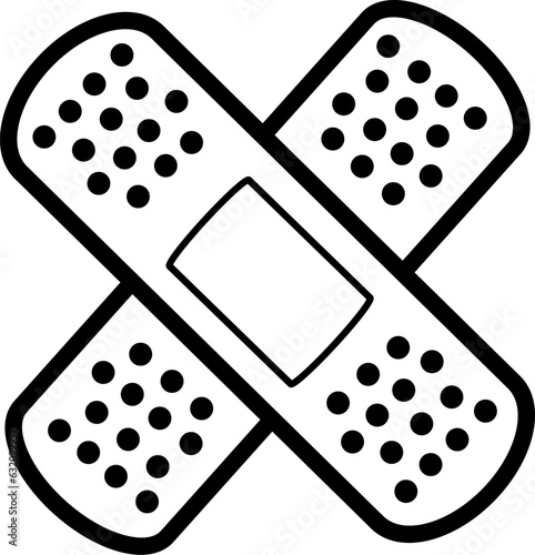 Adhesive plaster icon. Replaceable vector design.