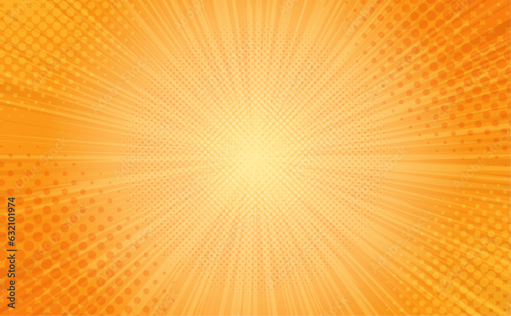 Fototapeta premium Abstract gradient yellow comic background