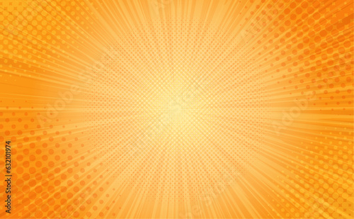 Abstract gradient yellow comic background