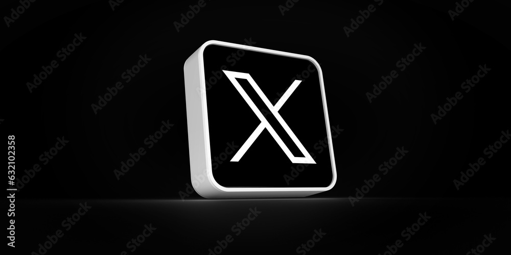 Xtype3d Twitter X, Twitter X Logo - 3D Visual Design - Istanbul, Turkey - July 19 (3D ...
