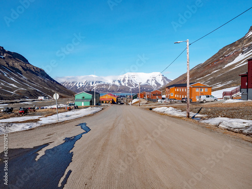 Bilde på lerret Longyearbyem Mining Camp