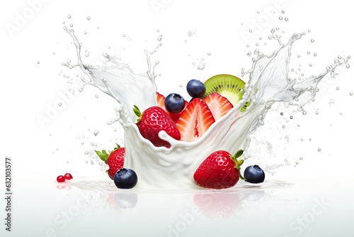 Fruits and Yogurt Splashes  Fresh and Creamy Fusion