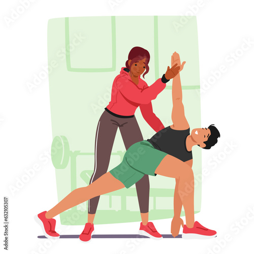 Male Character Undergoing Personalized Training With A Personal Coach. Tailored Exercises, Enhancing Motivation