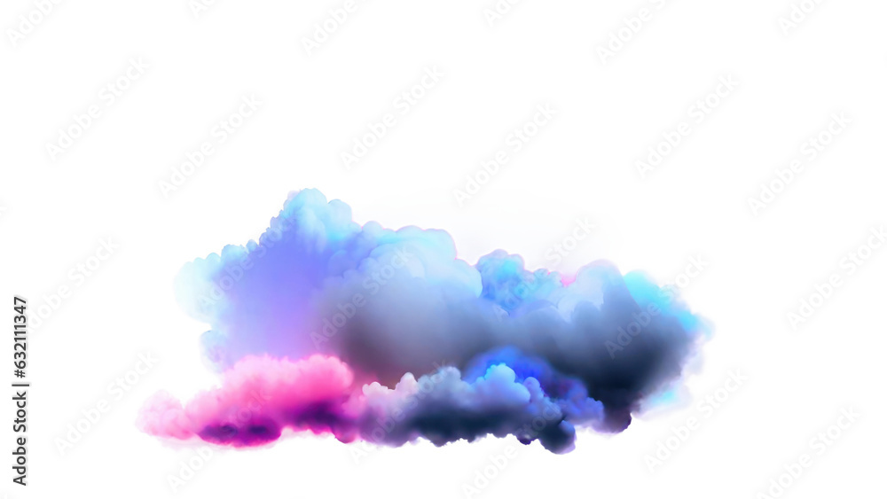 Chromatic Light Dance on Abstract Cloud Form