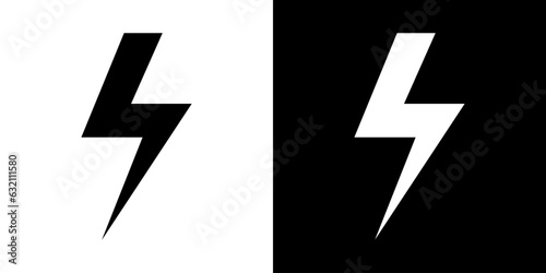 Lightning bolt for web design. Vector icon illustration. Thunder logo symbol.