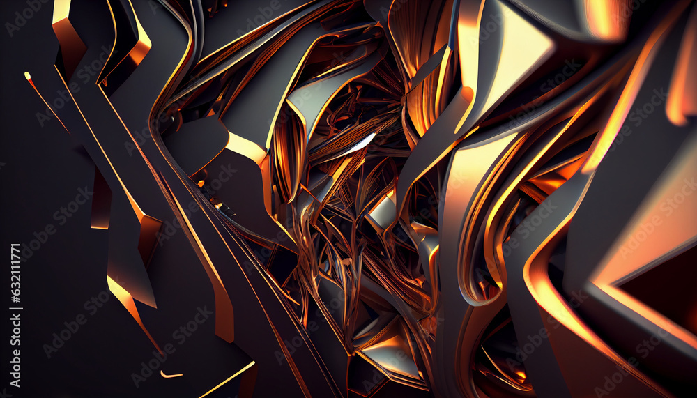 Modern digital abstract 3D background. Can be used in the description of network abilities, technological processes, digital storages, science, education, etc. Ai generated image Modern digital abstract 3D background. Can be used in the description of network abilities, technological processes, digital storages, science, education, etc. Ai generated image