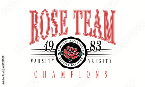 Vector artwork in varsity vintage style, perfect for t-shirts and sweatshirts.
