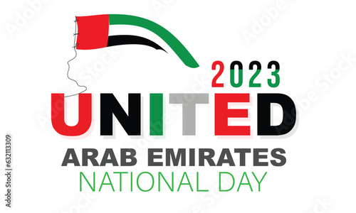 United Arab Emirates national day. background, banner, card, poster, template. Vector illustration.