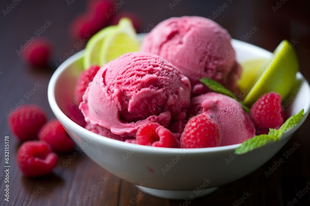 Raspberry Ice Cream Delight: Summertime Indulgence