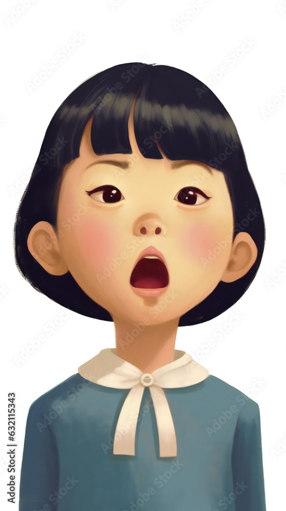 顔の表情(驚き)6:AI生成 顔の表情(驚き)6:AI生成