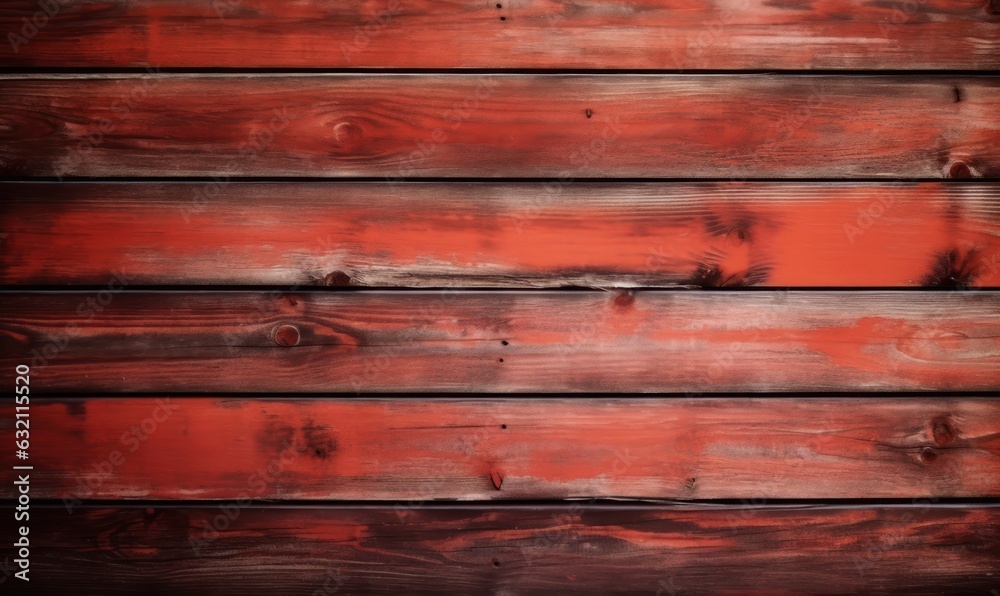 Dark red wooden plank background, wallpaper. Old grunge dark textured wooden