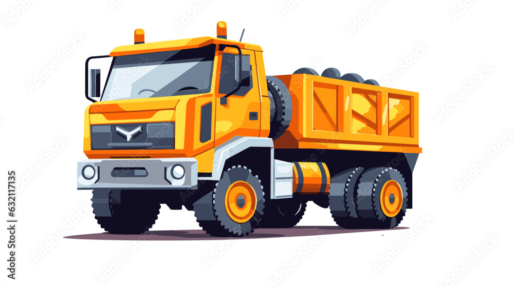 Truck drawing on white background vector