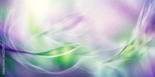 abstract etheral dreamy backround in soft colors and romantic pattern in artistic dynamic style in green and purple  illustration made with help and elements of AI