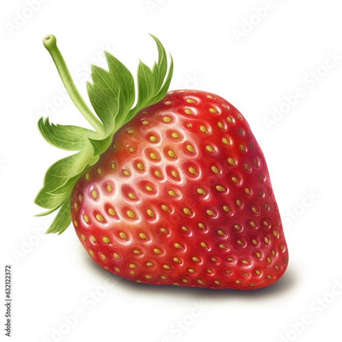 Strawberry on white background. Healthy food concept
