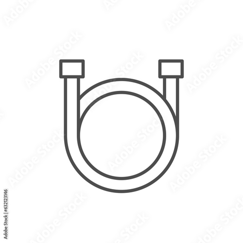 Connection hose line outline icon