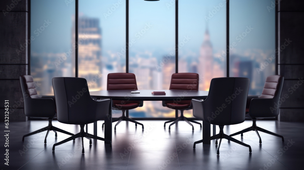 3d rendering empty conference room or office space with table 3d rendering empty conference room or office space with table