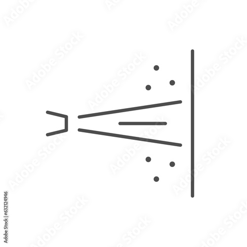 Water pressure cleaning line icon