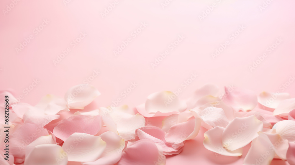  Elegant Rose Petals on a Soft Pink Background