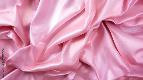 Metalic soft pink paper which is crumpled background