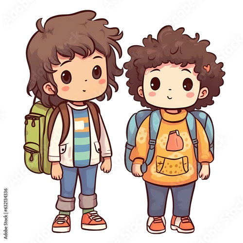 Cute Children Back To School Clipart