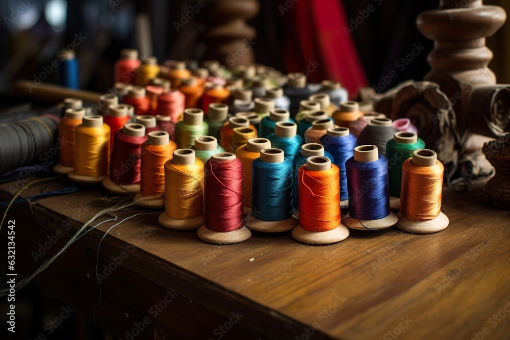 Fototapeta premium Sewing Threads: Colorful Creations