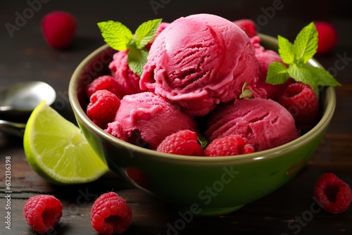 Raspberry Ice Cream Delight: Summertime Indulgence
