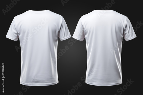Photo Plain white t-shirt front and back