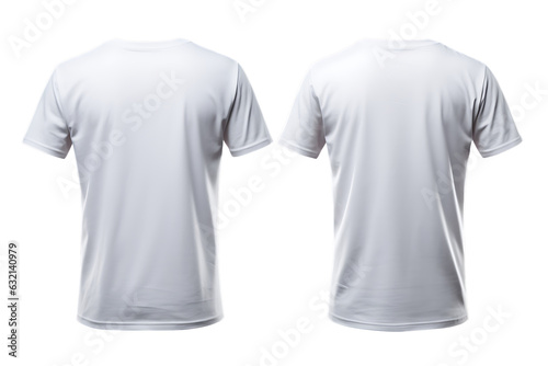Plain white t-shirt front and back for PNG mockup