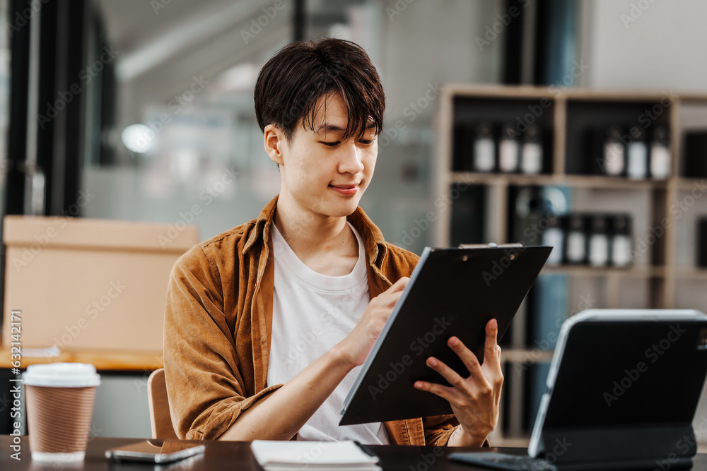 Education student Asian teenager studying MBA online classes with technology, learning language, online education concept Education student Asian teenager studying MBA online classes with technology, learning language, online education concept